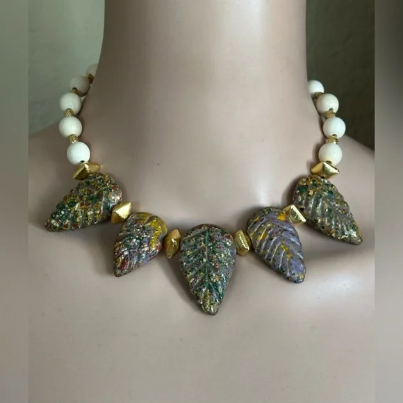 16 inch Adjustable African Inspired Choker Necklace - Picture 2 of 11